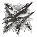 FIGHTER JET tattoo design idea