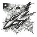 FIGHTER JET tattoo design idea