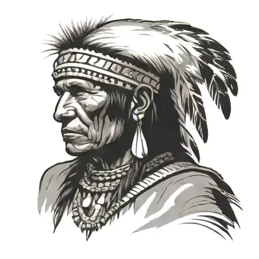 cahuilla desert Indian people tattoo design idea