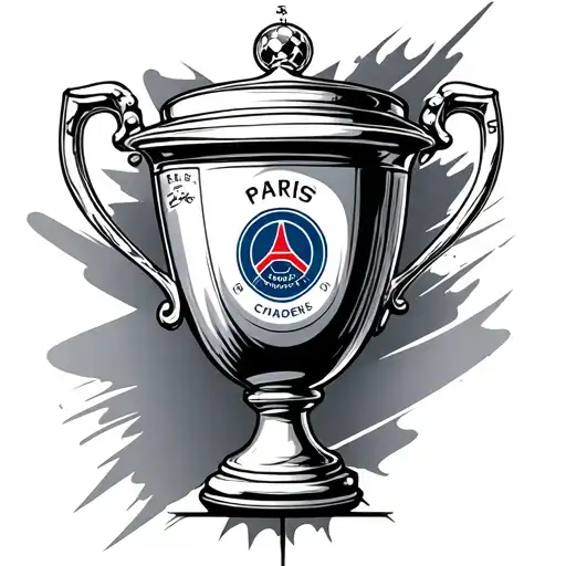 Champions League League Trophy PSG tattoo design idea