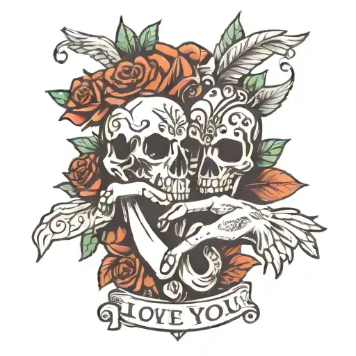 143 and sign language I love you tattoo design idea