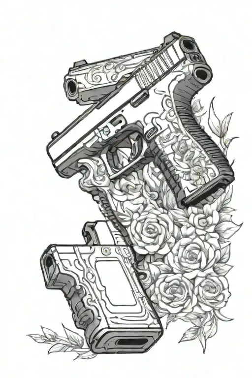 something that will fill in and around a previous Glock with extended magazine tattoo tattoo design idea