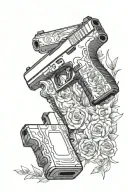 something that will fill in and around a previous Glock with extended magazine tattoo tattoo design idea