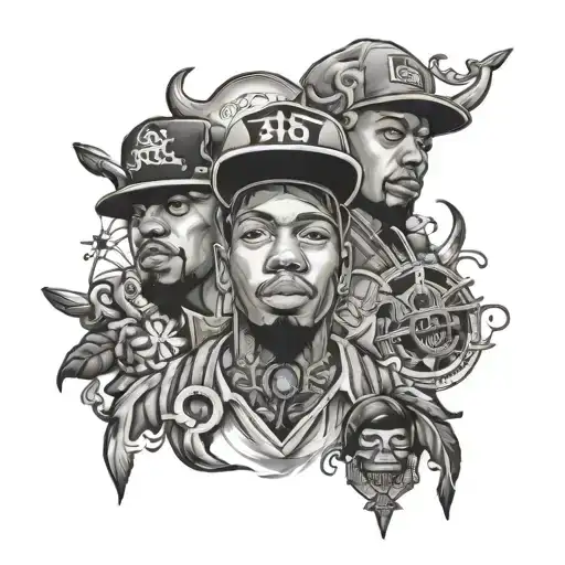 Notorious LA gang "Denver Lane Bloods" tattoo design idea