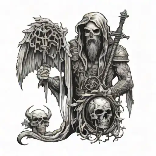 Abide by the truth of being, that you may attain salvation. Woe to you who speak ill of the Gracen blood, for punishment tattoo design idea