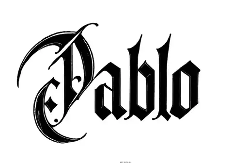 "Pablo" tattoo design idea