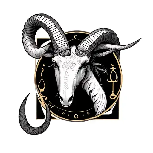 Libra And Capricorn tattoo design idea