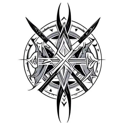 Nordic runes tattoo design idea