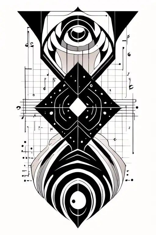 Music,Physics and Mathematics tattoo design idea