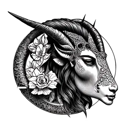 Libra And Capricorn tattoo design idea