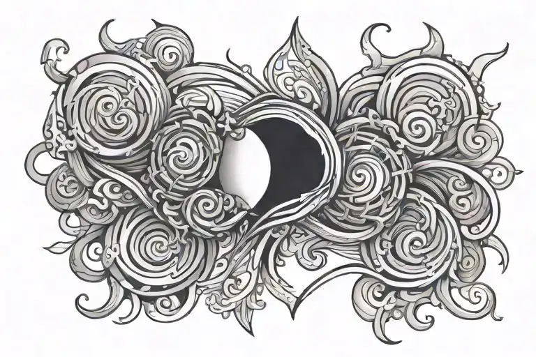 duality lines tattoo design idea