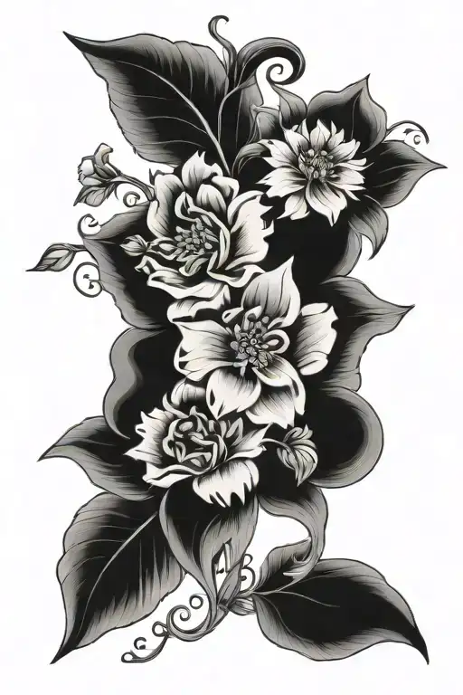 everything happens for a reason going into flowers tattoo design idea