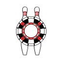 poker chip and bowling ball transforming tattoo design idea