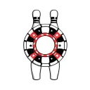 poker chip and bowling ball transforming tattoo design idea