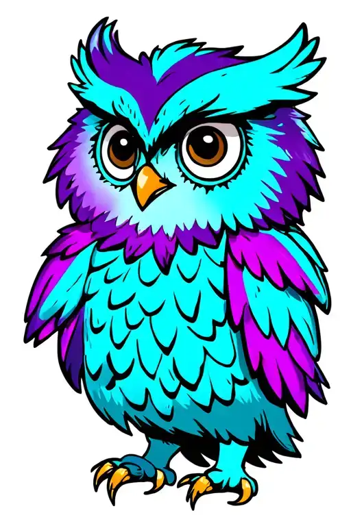 owlbear cub tattoo design idea