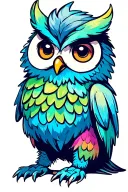 owlbear cub tattoo design idea