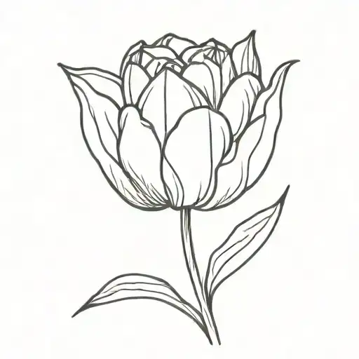 tulip flower, cat, dark feminine, jewellery tattoo design idea