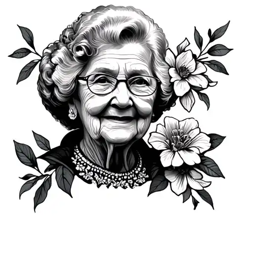 Grandma Memorial tattoo design idea