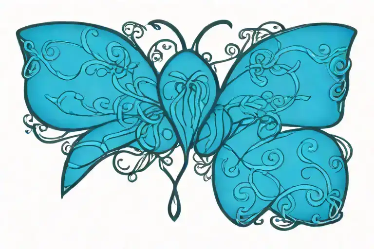 celtic knot butterfly with thorny vines tattoo design idea