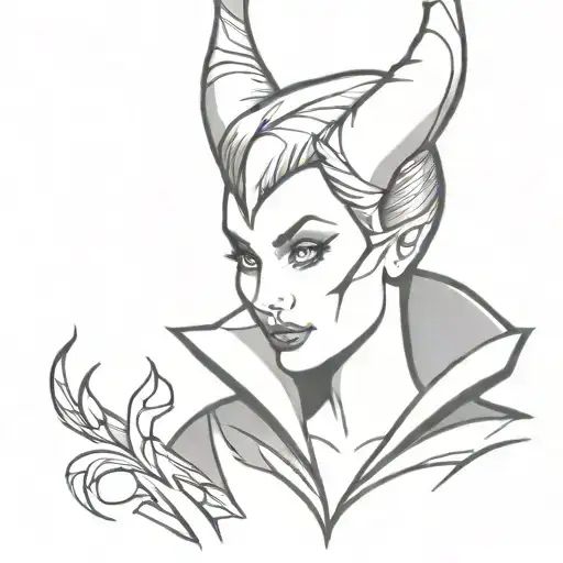 maleficent tattoo design idea