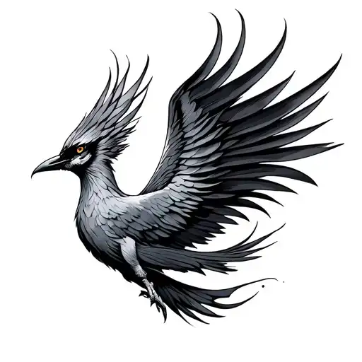 Firebird tattoo design idea