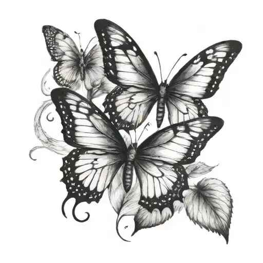 I want mini or medium tattoo photos included name Alvin and Phyo ,Butterfly and show the meaning of love for these two p tattoo design idea