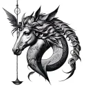 Libra And Sagittarius Combined tattoo design idea