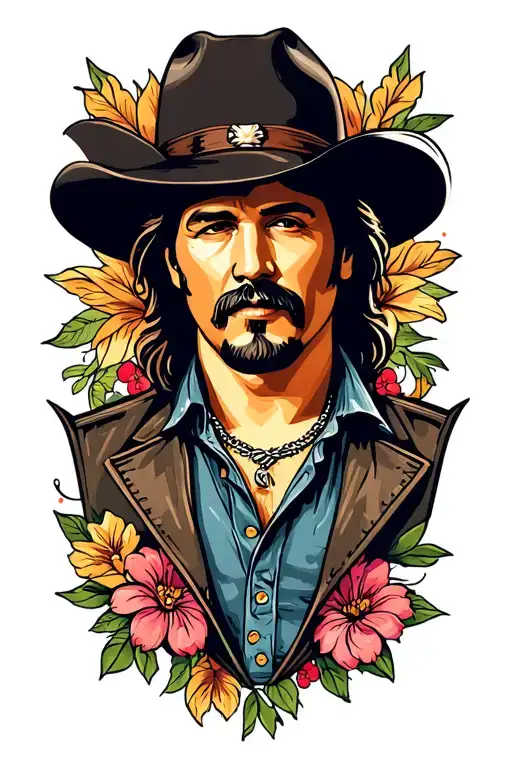 Waylon Jennings tattoo design idea