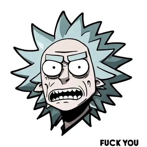 rick sanchez fuck you tattoo design idea