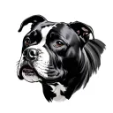 Pitbulls discipline of war versus tattoo design idea