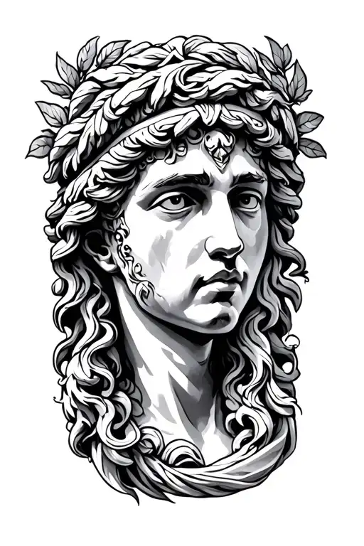 Agape in ancient Greek tattoo design idea