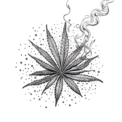 quit smoking weed tattoo design idea