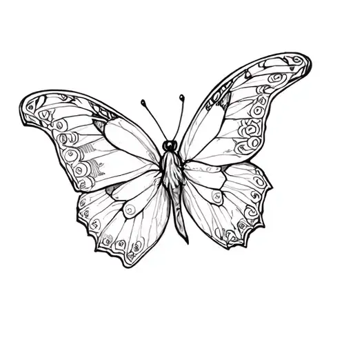 00:00:01 , the rest is silence, borboleta tattoo design idea