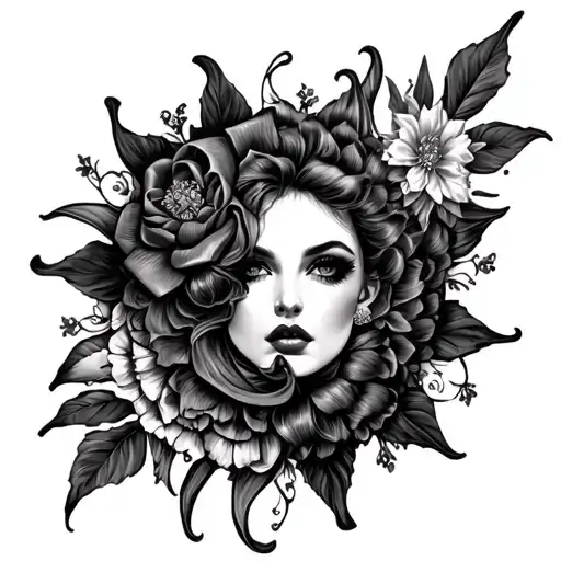 STYP SISSY/SLUT: If you want to emphasize your erotic side, you can consider delicate lace, bows or other suns tattoo design idea