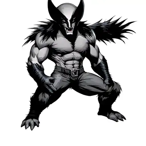 Wolverine animal tattoo design idea