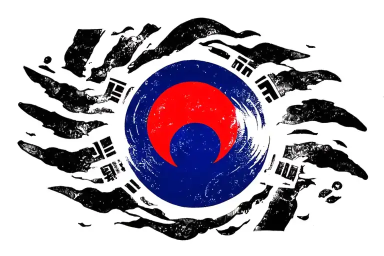 Korean flag tattoo design idea
