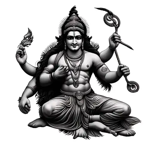 lord Vishnu and hanuman tattoo tattoo design idea