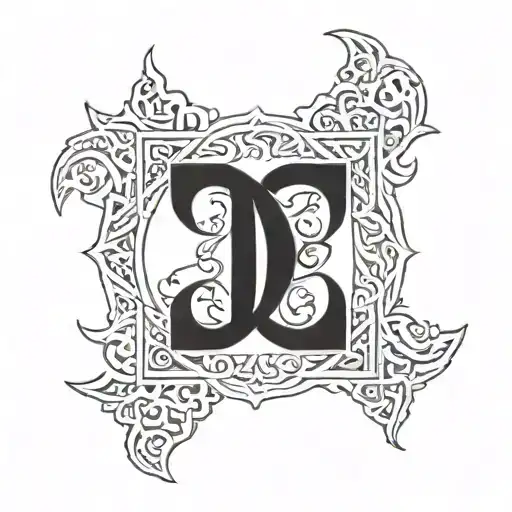 first letter of the arabic alphabet tattoo design idea