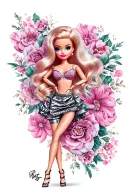 bratz pinup doll tattoo design idea