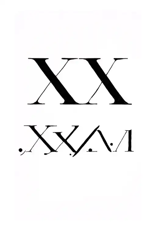 "XIX.XXXIV" birthday date tattoo tattoo design idea