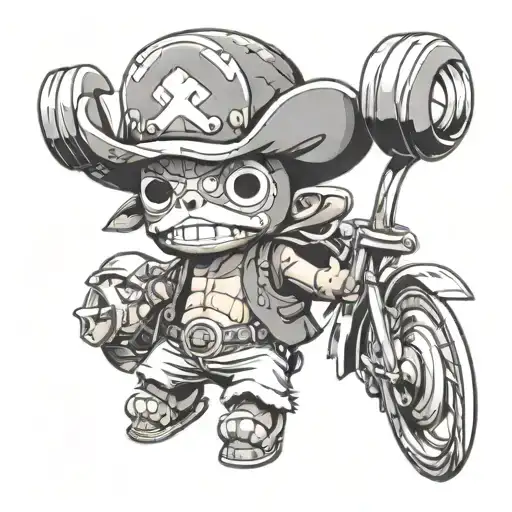 tony tony chopper from one piece tattoo design idea