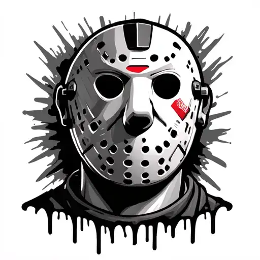 Jason Voorhees mask that says slim shady under it tattoo design idea