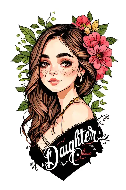 daughter name tattoo tattoo design idea