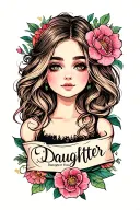 daughter name tattoo tattoo design idea