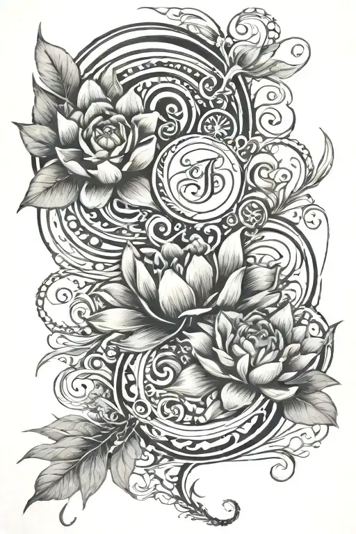 water serenity courage wisdom XXX tattoo design idea
