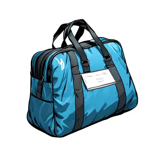 bluey with chemo bag tattoo design idea