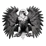 german eagle sitting tattoo design idea