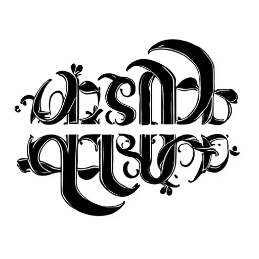 "Desiree" Two Word Ambigram Generator tattoo design idea