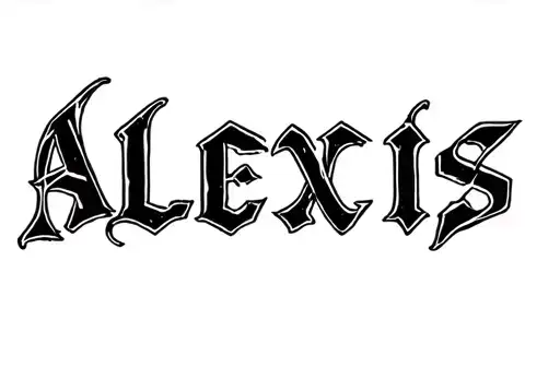"Alexis" tattoo design idea