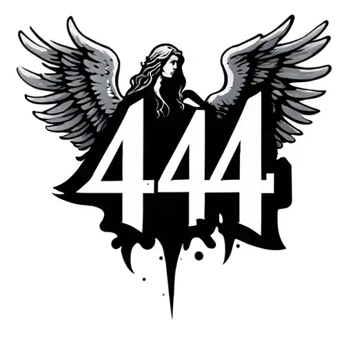 angel numbers 444 tattoo design idea